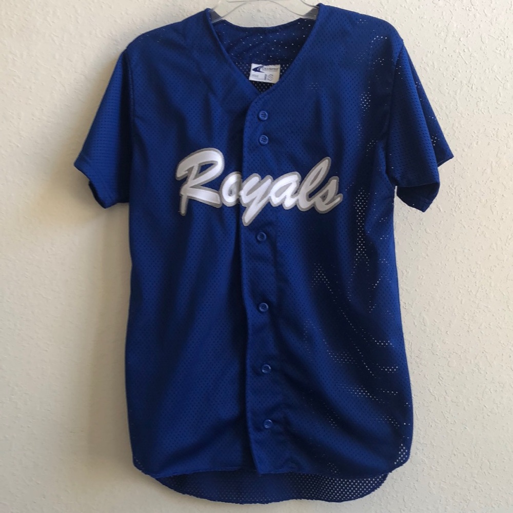 Women’s Royals baseball game jersey. Size Small